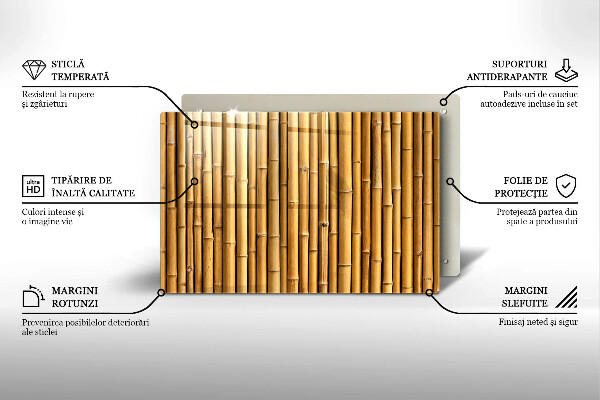 Sklo za varnú dosku Prírodný boho bambus