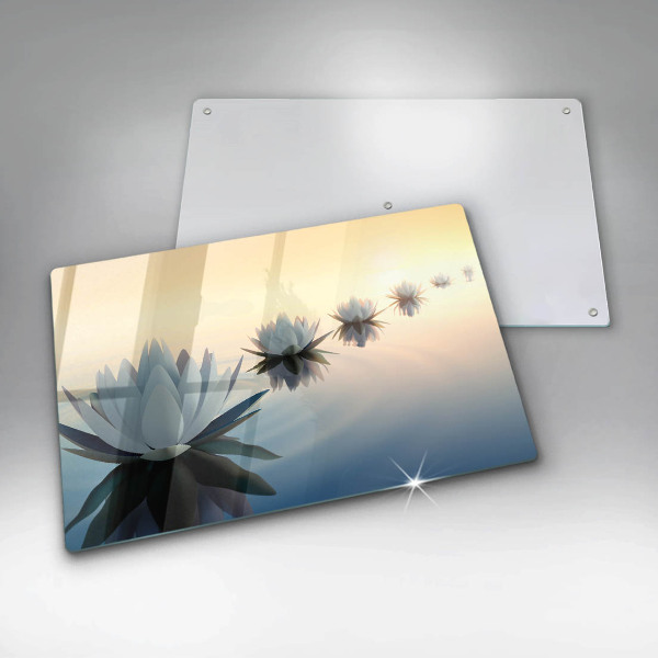 Sklo za varnú dosku Lily kvety na vode