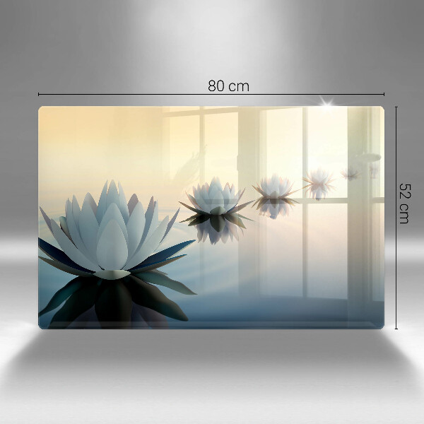 Sklo za varnú dosku Lily kvety na vode