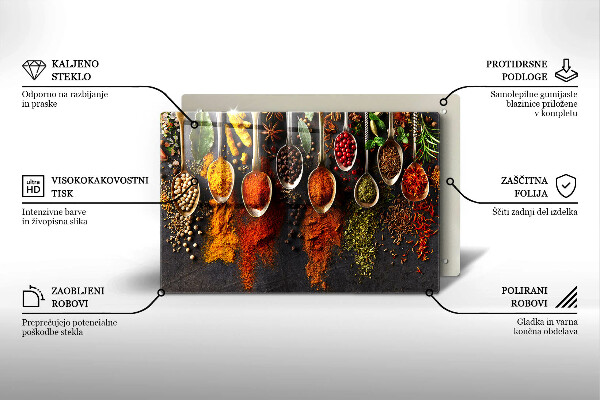 Sklo za varnú dosku Lyžice s korením
