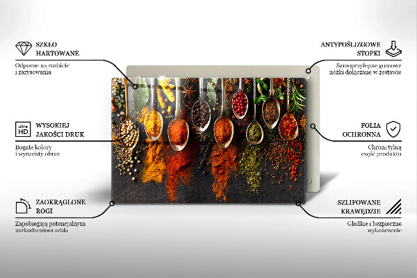 Sklo za varnú dosku Lyžice s korením