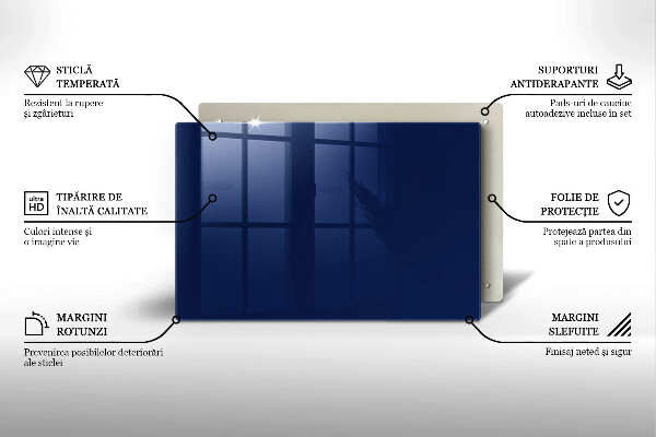 Sklo za varnú dosku Modrá farba