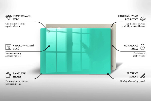 Sklo za varnú dosku Zelená farba
