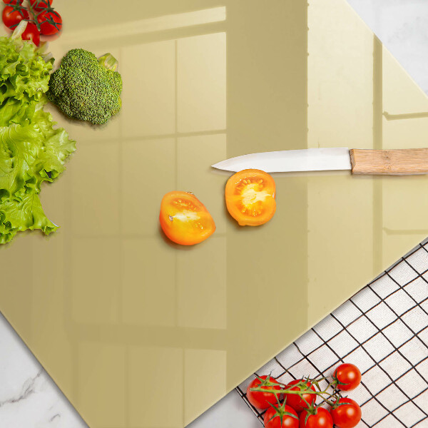 Sklenený kryt za sporák žltá