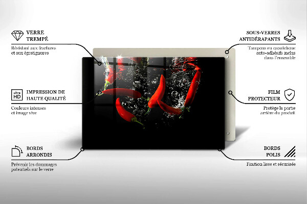 Kryt na indukčnú dosku Chilli papričky vo vode