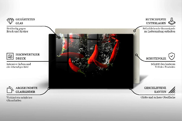 Kryt na indukčnú dosku Chilli papričky vo vode