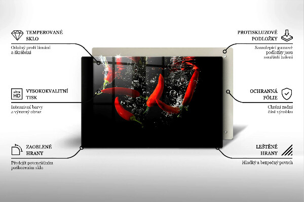 Kryt na indukčnú dosku Chilli papričky vo vode