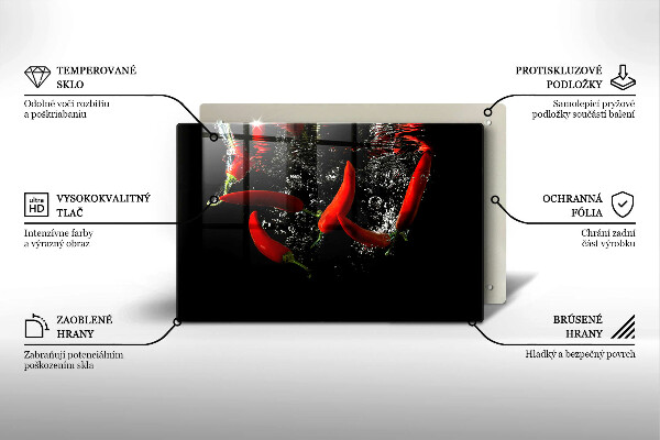 Kryt na indukčnú dosku Chilli papričky vo vode