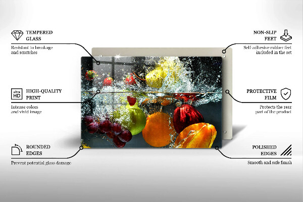 Kryt na indukčnú dosku Šťavnaté ovocie vo vode