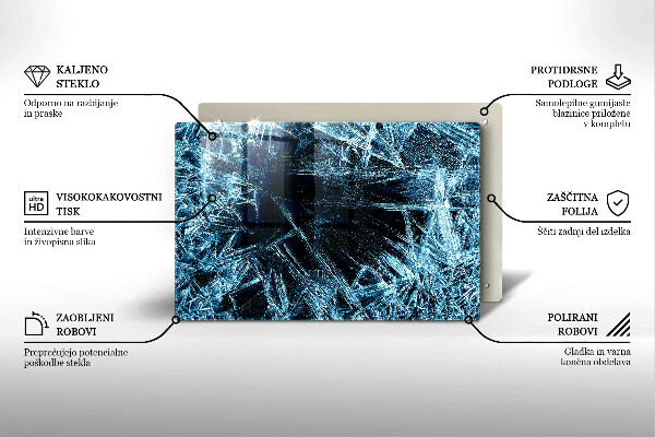 Kryt na indukčnú dosku Štruktúra ostrého ľadu