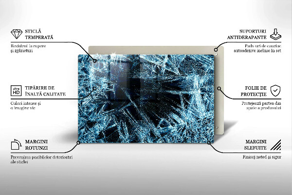 Kryt na indukčnú dosku Štruktúra ostrého ľadu
