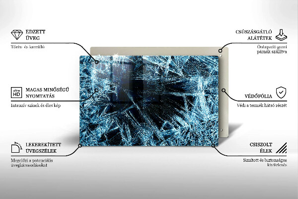 Kryt na indukčnú dosku Štruktúra ostrého ľadu
