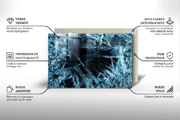 Kryt na indukčnú dosku Štruktúra ostrého ľadu