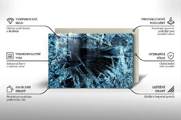 Kryt na indukčnú dosku Štruktúra ostrého ľadu