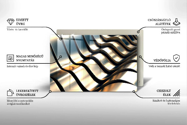 Kryt na indukčnú dosku 3D kovové tvary