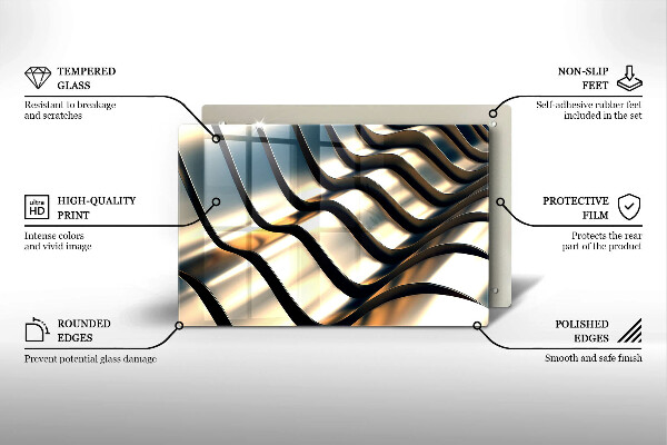 Kryt na indukčnú dosku 3D kovové tvary