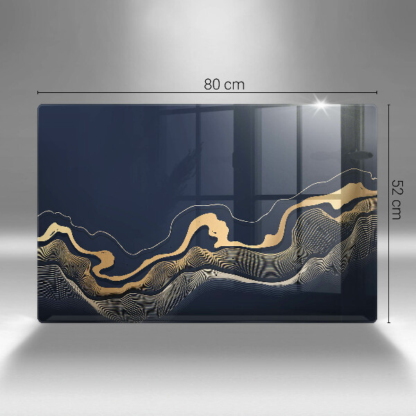 Sklo za varnú dosku Abstraktné zlaté čiary