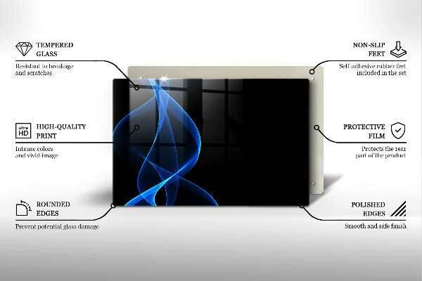 Sklo za varnú dosku Modré čiary dymu