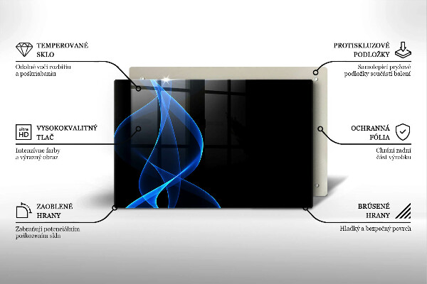 Sklo za varnú dosku Modré čiary dymu