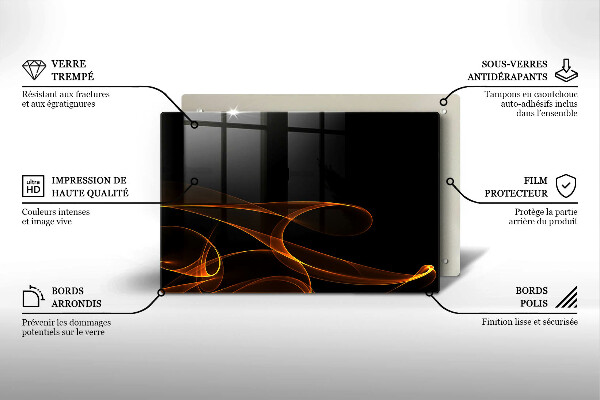 Sklo za varnú dosku Abstraktné línie