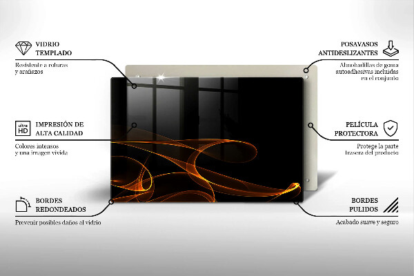 Sklo za varnú dosku Abstraktné línie