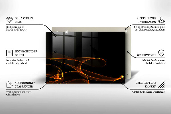 Sklo za varnú dosku Abstraktné línie