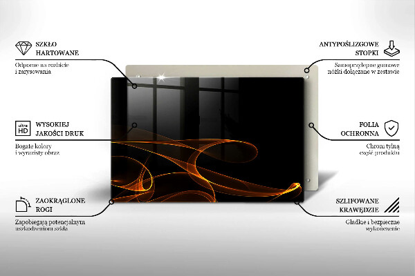 Sklo za varnú dosku Abstraktné línie