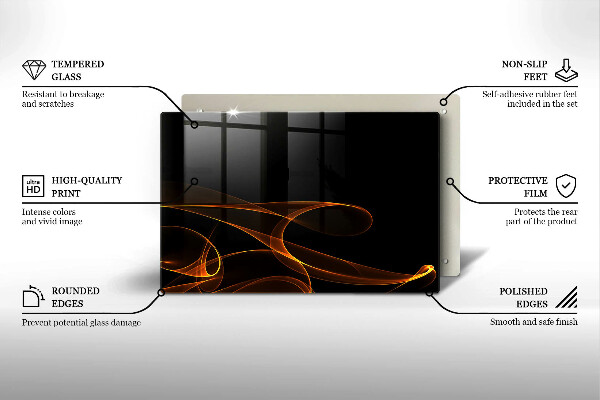 Sklo za varnú dosku Abstraktné línie