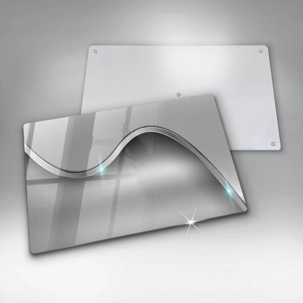 Kalené sklo za sporák Kovová abstrakcia