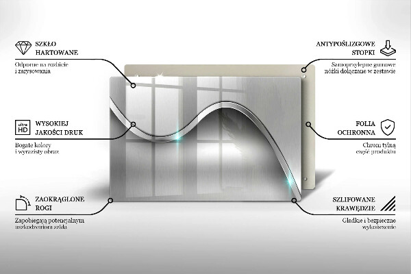 Kalené sklo za sporák Kovová abstrakcia