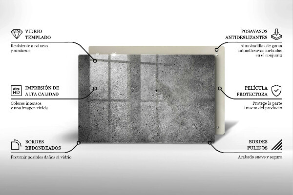 Kalené sklo za sporák Textúra betónového kameňa