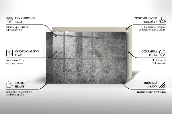 Kalené sklo za sporák Textúra betónového kameňa