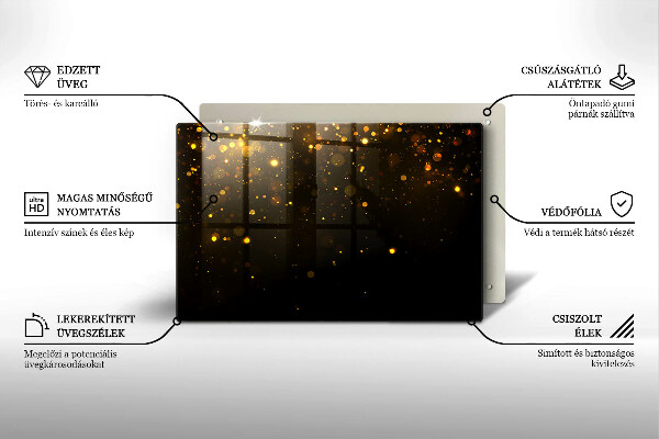Krycia doska na sporák Zlaté trblietky