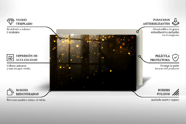 Krycia doska na sporák Zlaté trblietky