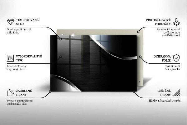 Sklo za varnú dosku Kovová abstrakcia