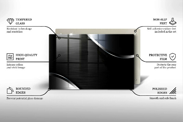 Sklo za varnú dosku Kovová abstrakcia