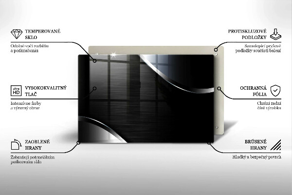 Sklo za varnú dosku Kovová abstrakcia
