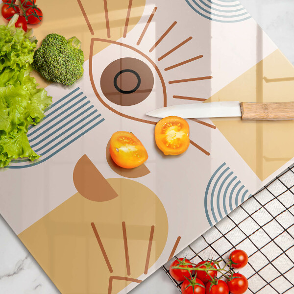 Sklo za varnú dosku Boho vzor očí