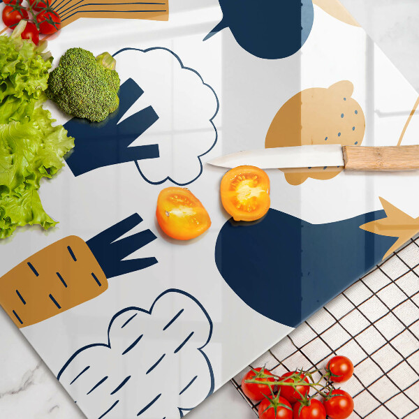 Sklo za varnú dosku Jedlo ilustrácie