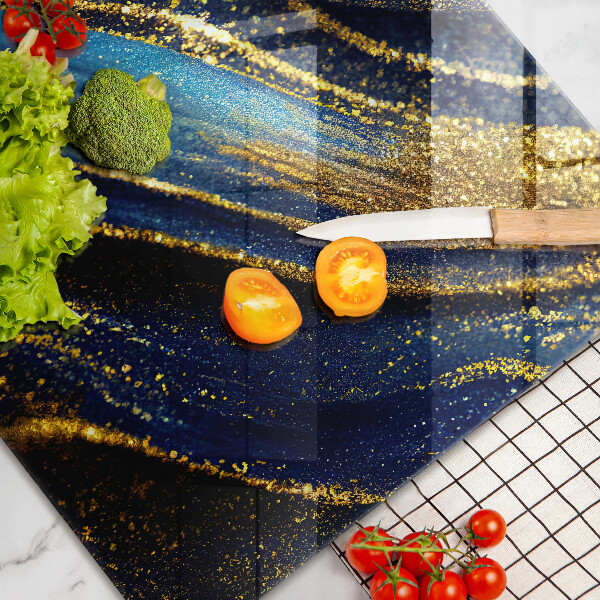 Krycia doska na sporák Námornícka modrá abstrakcia