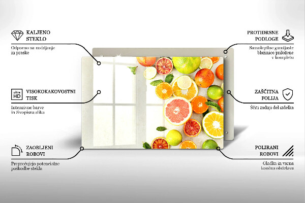 Krycia doska na sporák Citrusové ovocie