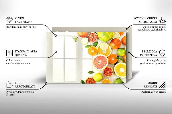 Krycia doska na sporák Citrusové ovocie