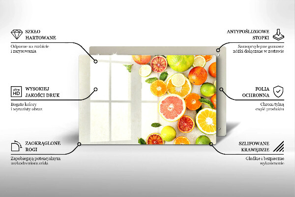Krycia doska na sporák Citrusové ovocie