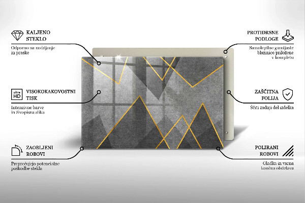 Krycia doska na sporák Ostré tvary