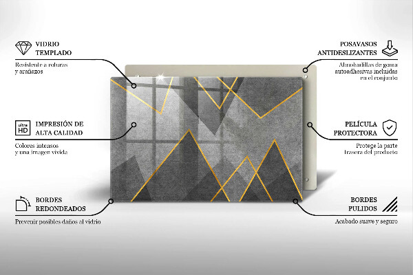 Krycia doska na sporák Ostré tvary