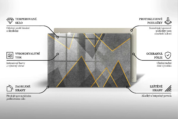 Krycia doska na sporák Ostré tvary