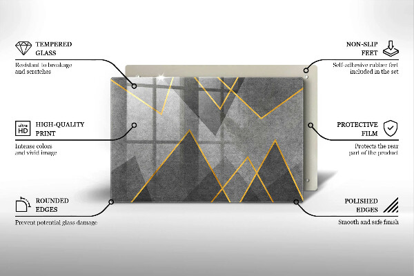 Krycia doska na sporák Ostré tvary