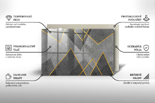 Krycia doska na sporák Ostré tvary