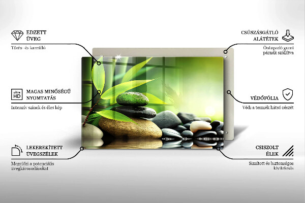 Krycia doska na sporák Zen bambusové kamene