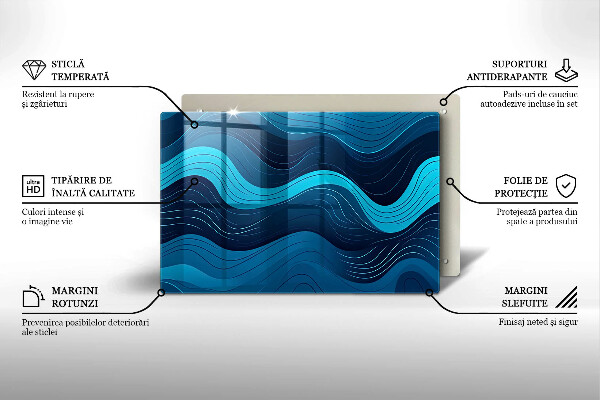 Krycia doska na sporák Abstraktné vlny